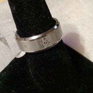 Mason steel wedding band ring size 8 NWT (sku 646)